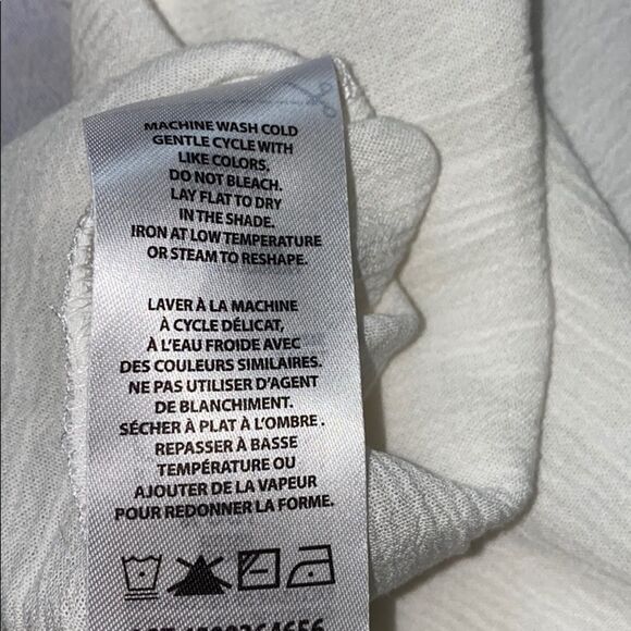 BUFFALO DAVID BITTON White Cap Sleeve VNeck Blouse - Picture 8 of 8